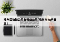 嵊州区块链公司有哪些公司[嵊州市5g产业园]